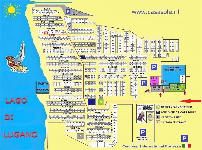 Plattegrond camping/Campingplatz-Karte